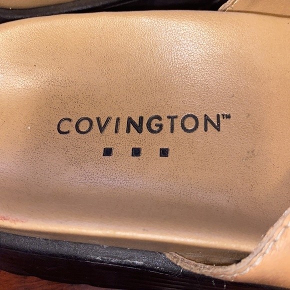 Covington Sandals Platform Flip Flop Tan Leather size  8.5 M - Picture 4 of 12